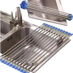Сушарка для посуду Wash Basin Dryer встановлення на мийку 12 трубок розміри 37 × 24 см Синій - мініатюра 2