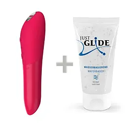 Лубрикант We-Vibe Tango X + 50 мл - мощный мини-вибратор, 10х2.3 см, розовый