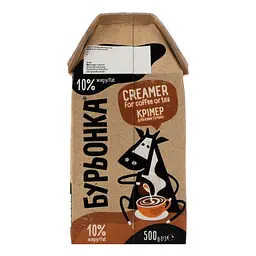 Суміш молочно-рослинна Бурьонка Creamer 10% ультрапастеризована для кави та чаю 500 г - мініатюра 2