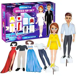 Настільна магнітна гра Magdum Magnetic dolls магнітна лялька та 27 магнітів ML4032-09 EN   - мініатюра 5