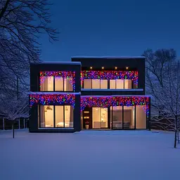 Вулична гірлянда Бахрома GarlandoPro 50 м 840 LED чорний дріт Мультиколор 50MBML - мініатюра 3