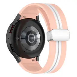Ремінець для Samsung Galaxy Watch 6 40mm 6 44mm - рожево-білий ширина кріплення 20мм силікон Watchbands Cls-line (W16-1WB28766420) - мініатюра 2