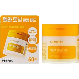 Пілінг-педи для обличчя Medi Peel Vitamin Mela Toning Pad тонізуючі 50 шт. 140 мл  - мініатюра 2