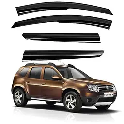 Дефлектори вікон вітровики Renault Duster 2010-2016 скотч SunPlex (SP-S-28)