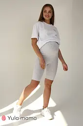 Велосипедки для вагітних із поясом на животик Linda XL Юла Мама Сірий