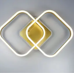 Стельова LED люстра на 2 ріжки квадратної форми з кольоровою RGB підсвіткою на основі | Арт. A 55071/2 | Line F - мініатюра 7