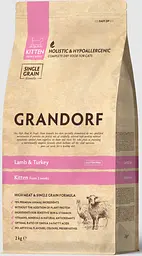 Сухий корм Grandorf Lamb Turkey & Brown Rice Kitten для кошенят від 3 тижнів, вагітних та годуючих кішок 2 кг (5404009500021)