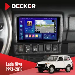 Штатна магнітола Lada Niva 1993-2018 Decker D9-009 4x64, DSP, 4G, 2k Decker (НФ-00008885)