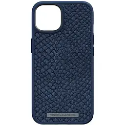 Чохол-накладка Njord Salmon Leather MagSafe Case Blue для iPhone 14 (NA41SL01) - мініатюра 2