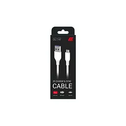Дата кабель USB 2.0 AM to Micro 5P 1.0m Glow white 2E (2E-CCAM-WH_) - мініатюра 2
