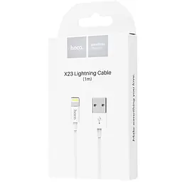 USB Cable Hoco X23 Skilled Lightning White 1m - мініатюра 3