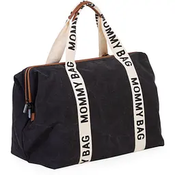 Сумка Childhome Mommy bag Signature - Canvas Black, чорна (CWMBBSCBL) - мініатюра 2