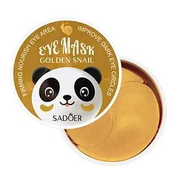 Патчі під очі від темних кіл Sadoer Golden Snail з муцином равлика 60 шт. (SD98436)