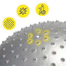 М'яч для фітнесу (фітбол) Cornix 55 см масажний Anti-Burst Silver XR-0471 - мініатюра 9