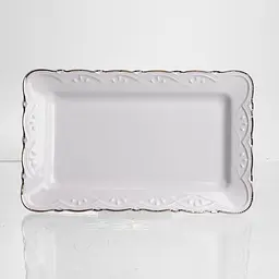 Тортівниця на ніжці White Square 20.5*20.5 см порцелянова квадратна Yiwu 120-YH-HG063 - мініатюра 5