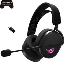 Навушники Asus гарнітура повнорозмірна ігрова ROG Pelta (90YH0410-BHUA00) чорна - мініатюра 2