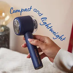 Машинка для видалення катишків Russell Hobbs, велика площа лез. 90 хв. роботи на одному заряді, USB, синій - мініатюра 6