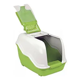 Туалет для кішки бокс з фільтром MPS Netta Close Light Green 51x39x40 см - мініатюра 2