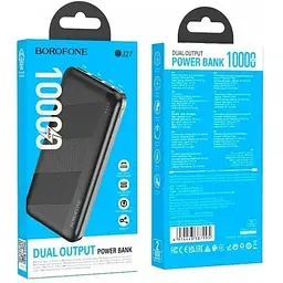 Зовнішній акумулятор Borofone BJ27 Pindar power bank 10000mAh білий 6974443388008 - мініатюра 3