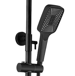 Душова система Dusel Bronx Thermostatic Black (233307000), Чорний матовий - мініатюра 5