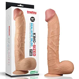 Великий фалоімітатор LoveToy Legendary King Sized Realistic 33 см тілесний - мініатюра 2