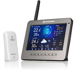 Метеостанція Bresser Professional WIFI HD TFT Colour Weather Center 7-in-1 Sensor (7003500) - мініатюра 2