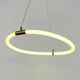 Латунна кільцева люстра з гнучкою LED стрічкою Ø 45 см | Line F | Арт. MD8074-R - мініатюра 2