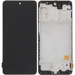 Дисплей Samsung M317 Galaxy M31s чорний, TFT, з рамкою