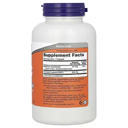 Ацетилцистеїн Now Foods NAC N-Acetyl Cysteine 600 мг 250 вегетаріанських капсул - мініатюра 2