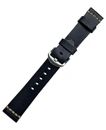 Шкіряний ремінець Primolux C052B Steel buckle для годинника Honor Magic Watch 2 46 мм Black - мініатюра 4