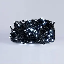 Новорічна гірлянда кімнатна нитка GarlandoPro 22 м 220 LED чорний провід Біле світло W220LED22MBW - мініатюра 2