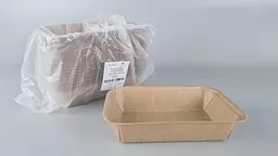 Лоток з харчового картону, 700 мл, 220x150x45 мм, KRAFT, 25 штук, для готових страв, снеків, випічки та доставки - мініатюра 4