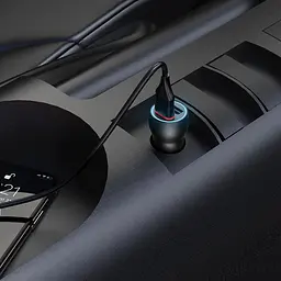 Автомобільний зарядний пристрій Borofone BZ9 2 USB чорний - мініатюра 4