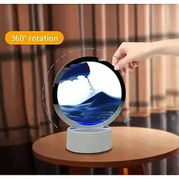 Нічник настільний із рухомим піском та 3D ефектом декоративная лампа - мініатюра 9