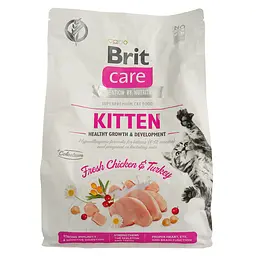 Сухий корм для кошенят, вагітних або годуючих кішок Brit Care Cat GF Kitten Growth&Development зі свіжою куркою та індичкою 2 кг - мініатюра 2