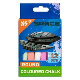 Крейда кольорова Yes Space 12 шт кругла 400521