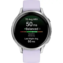 Смарт-годинник Garmin Venu 4 41mm Silver with Periwinkle Silicone Band (010-03013-01) [146405] - мініатюра 2