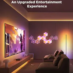 Набір настінних світильників Govee H606A Glide Hexagon Light, 7, RGBIC, WI-FI/Bluetooth, білий - мініатюра 8