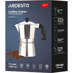 Гейзерна кавоварка Ardesto Gemini Cremona, 9 чашок (AR0809AG) - мініатюра 5