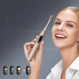 Електрична зубна щітка Oclean X Pro Digital Set Electric Toothbrush Champagne Gold [93236] - мініатюра 10