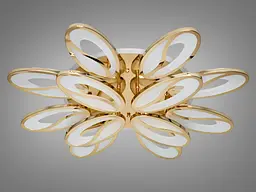 Люстра стельова LED Diasha 8090/8+4G, 190W, 3200K-6500K, золото, сучасний стиль для вітальні, дитячої, кухні, кабінету, офісу - мініатюра 4