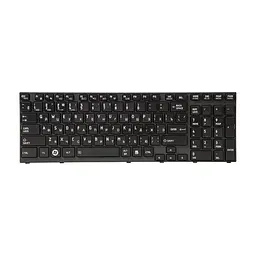 Клавіатура ноутбука PowerPlant TOSHIBA Satellite A660, A665 чорна, чорний фрейм (KB311194)