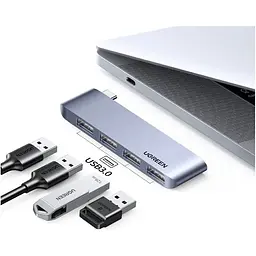 USB-хаб Ugreen CM263 USB-C to 4-Port USB 3.0 [60563] [91957] - мініатюра 2