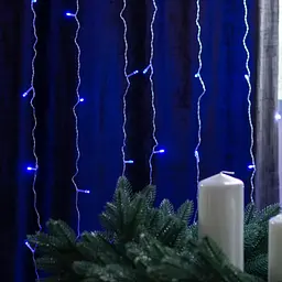 Гірлянда-штора світлодіодна 144 LED розмір 3*2 м, синій GarlandoPro ZWM2320LEDBL - мініатюра 28