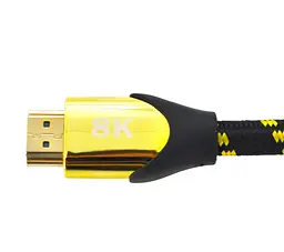 Кабель HDMI UltraHD 8K v2.1, Voltronic PL-HD207 1.5m, OD-6.3mm, з фільтром, в обплетенні - мініатюра 2