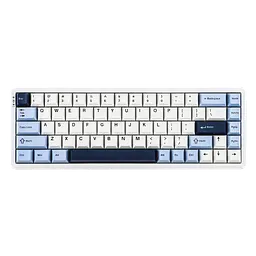 Ігрова дротова магнітна клавіатура AJAZZ AK680 MAX / RGB / Magnetic Switch / 8К / White Blue