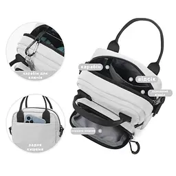 Сумка через плече жіноча Tigernu T-S8668 2.2л для планшета до 7'' White (18192) - мініатюра 3