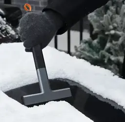 Автомобільний скребок для снігу та льоду BASEUS Quick Clean Car Ice Scraper Black CRQU-01 - мініатюра 4