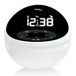 Годинник настільний з радіо Technoline WT500 Black/White (WT500), Білий - мініатюра 4