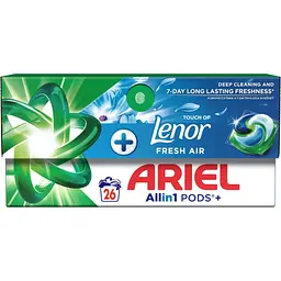 Капсули для прання Ariel Pods+ All-in-1 Touch of Lenor Дотик свіжого повітря Lenor 26 шт. (8700216766043) - мініатюра 2